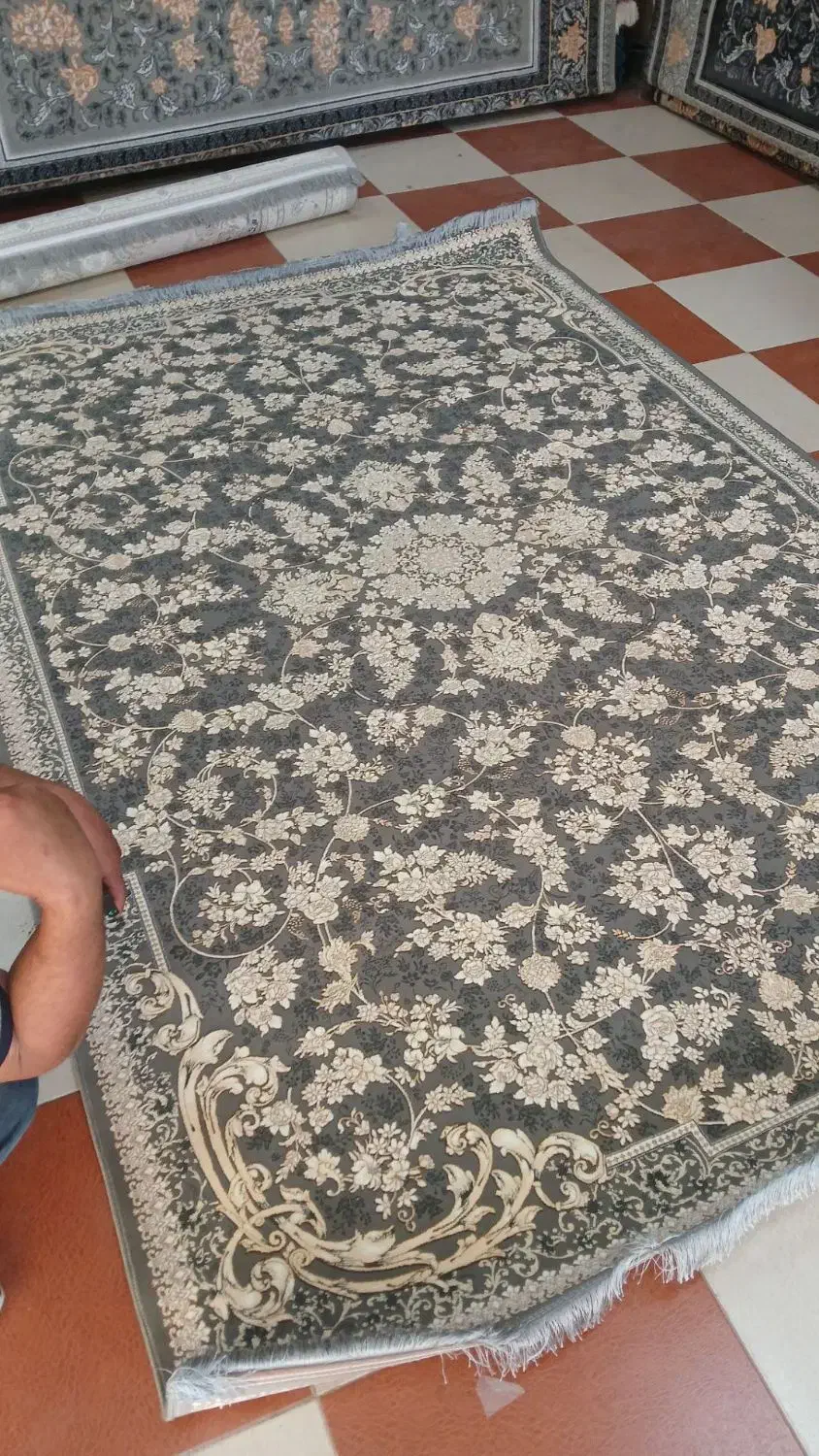 ۶تا فرش ۶متری 1200 گل برجسته شیک انبار خورشید|فرش|خرمآباد, |دیوار