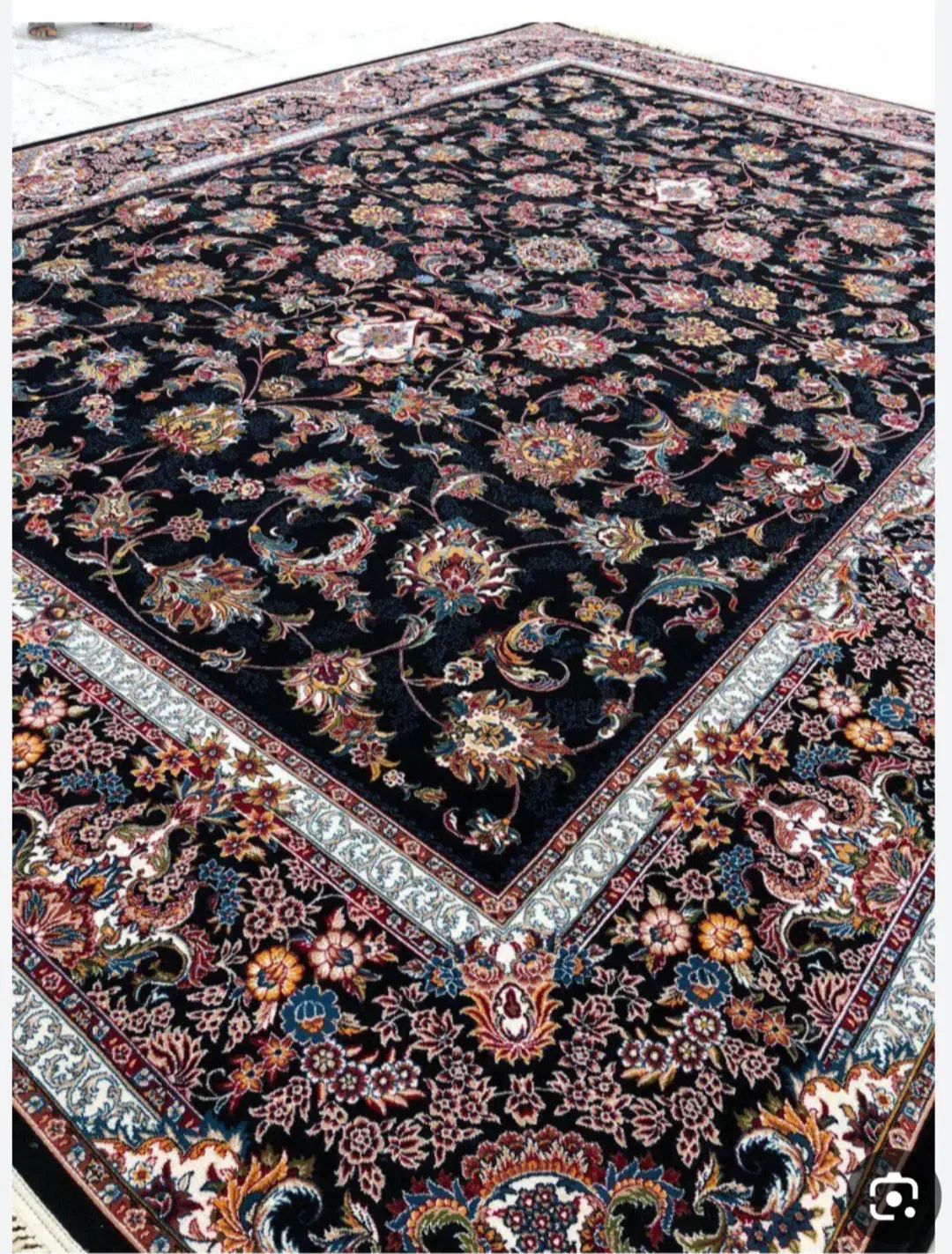 فرش سرمه ای افشان|فرش|کرمانشاه, |دیوار