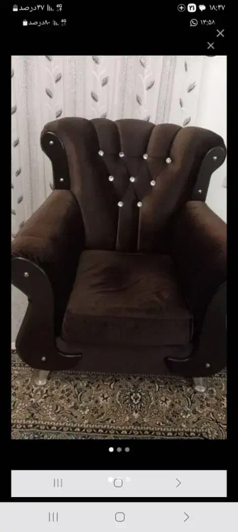 مبلمان ۷نفره به همراه جلومبلی وعسلی|مبلمان خانگی و میز عسلی|شاهرود, |دیوار