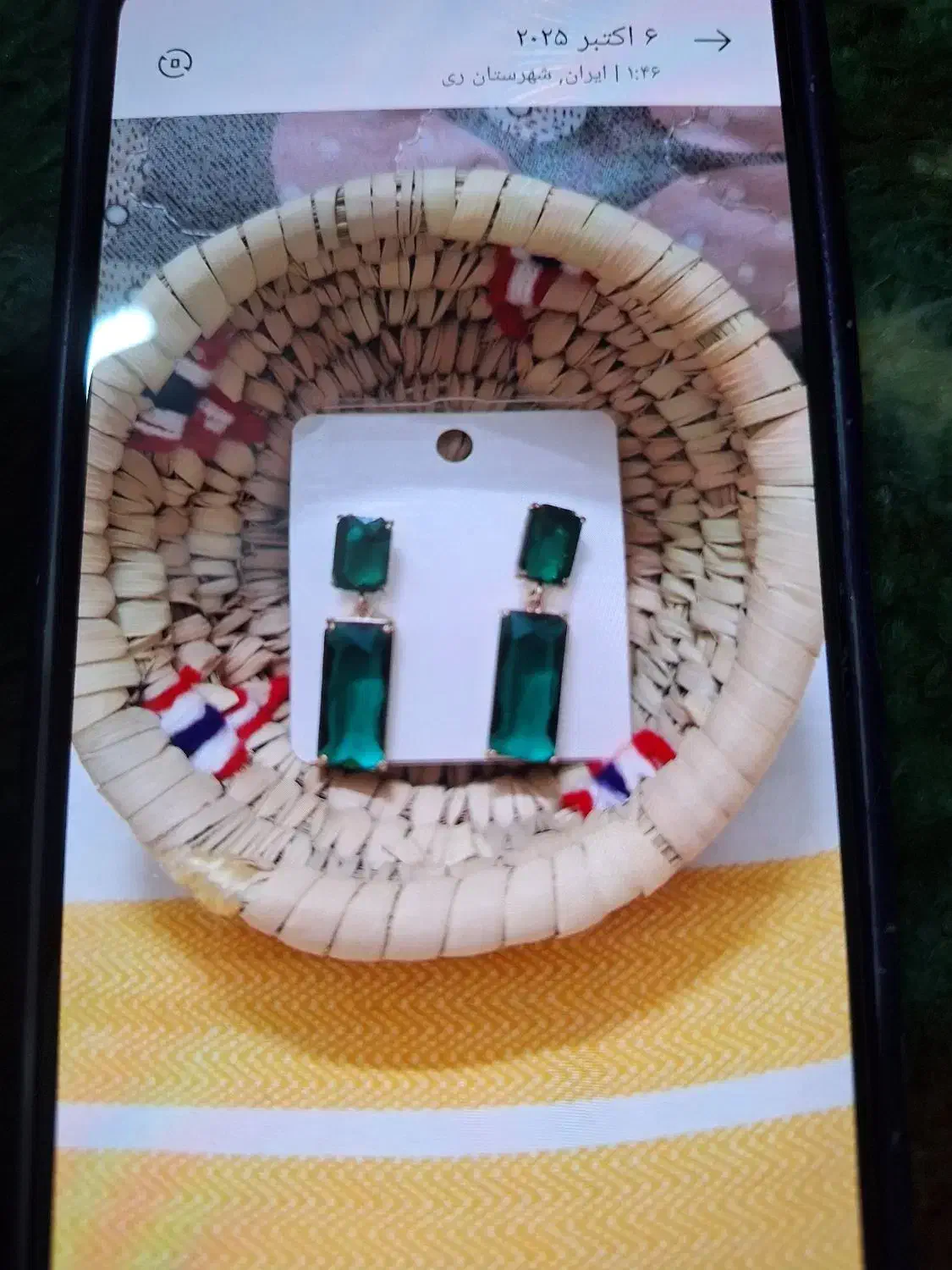 یک جفت گوشواره استیل رنگ طلایی ثابت|جواهرات|باقرشهر, |دیوار