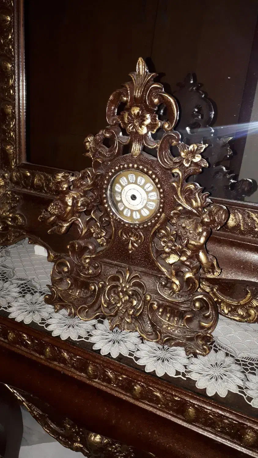 آیینه و کنسول چوبی|بوفه، ویترین، کنسول|تبریز, |دیوار