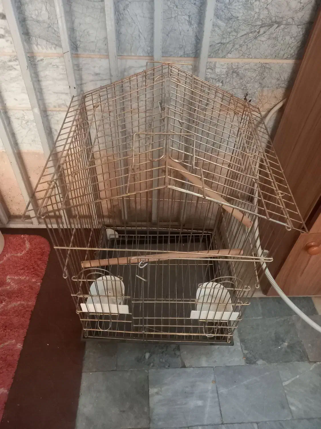 قفس پرنده بزرگ قفس عروس هلندی طلایی بزرگ|لوازم جانبی حیوانات|رباطکریم, شترخوار|دیوار