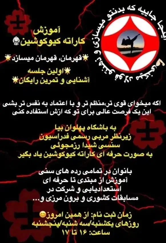 آموزش کاراته کیوکوشین|خدمات آموزشی|شیراز, تندگویان|دیوار