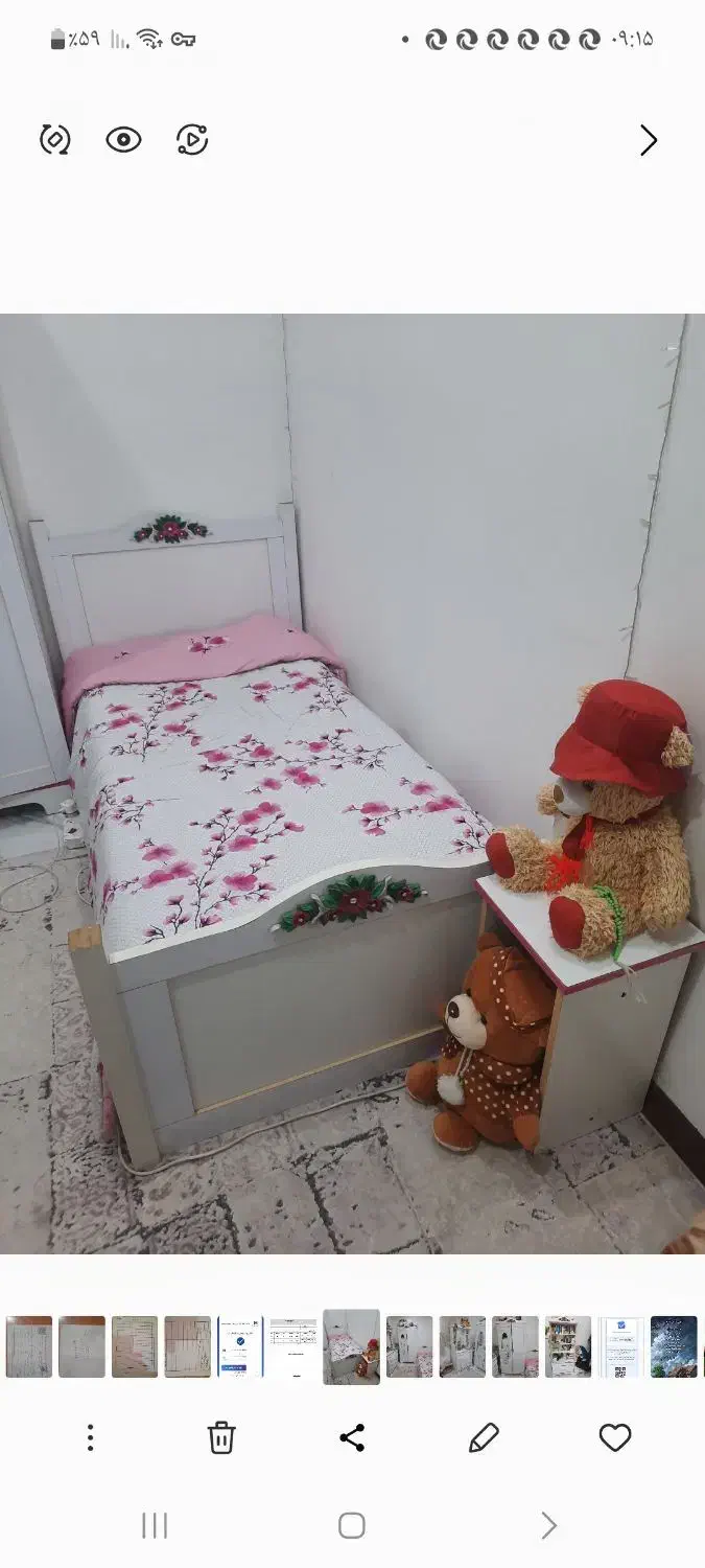 سرویس خواب ام دی اف دخترانه نوجوان|تخت و سرویس خواب|فشاپویه, |دیوار