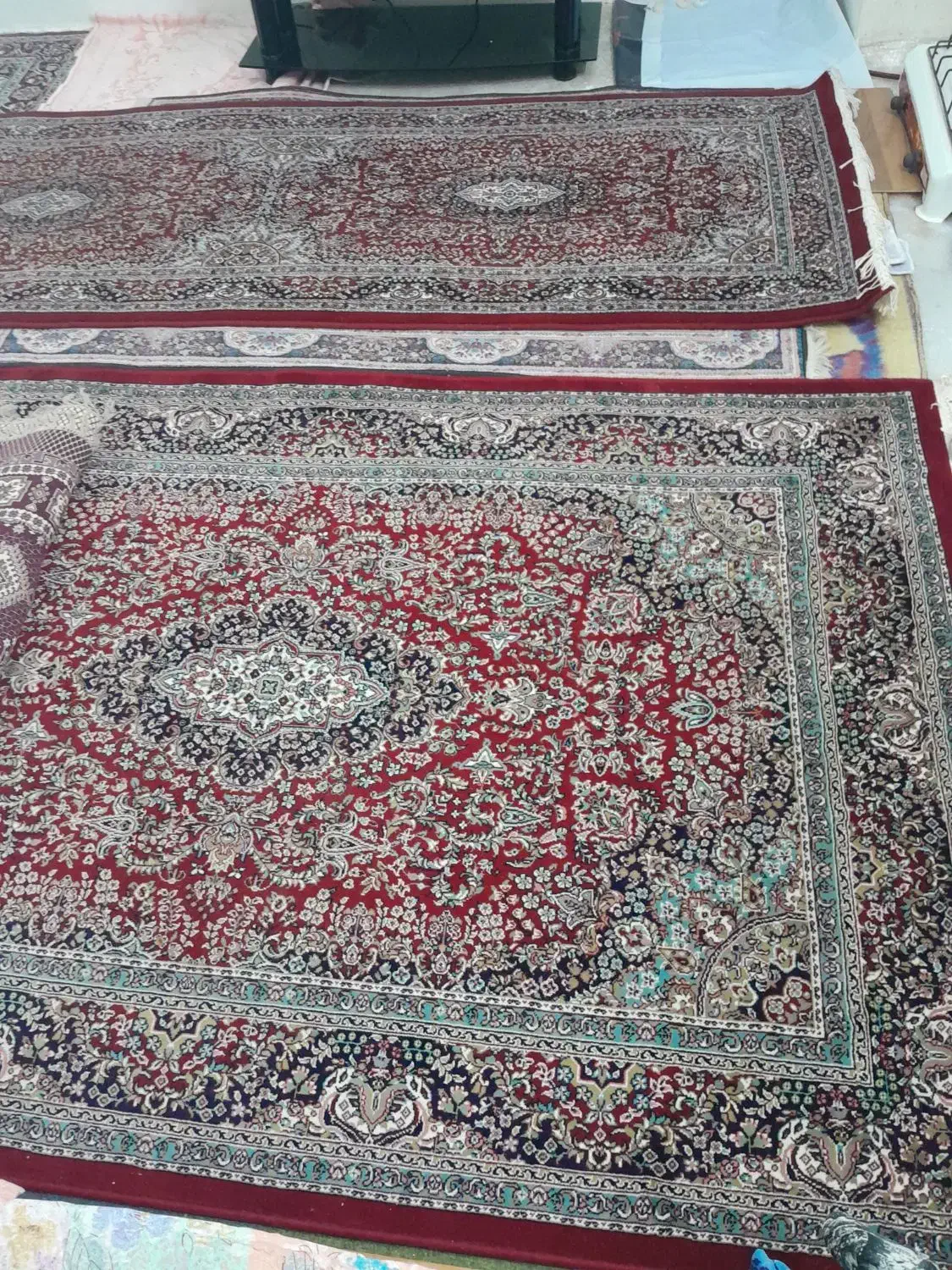 دوعدد فرش ماشینی ۲ متری وکناره ۴ متری|فرش|اراک, |دیوار