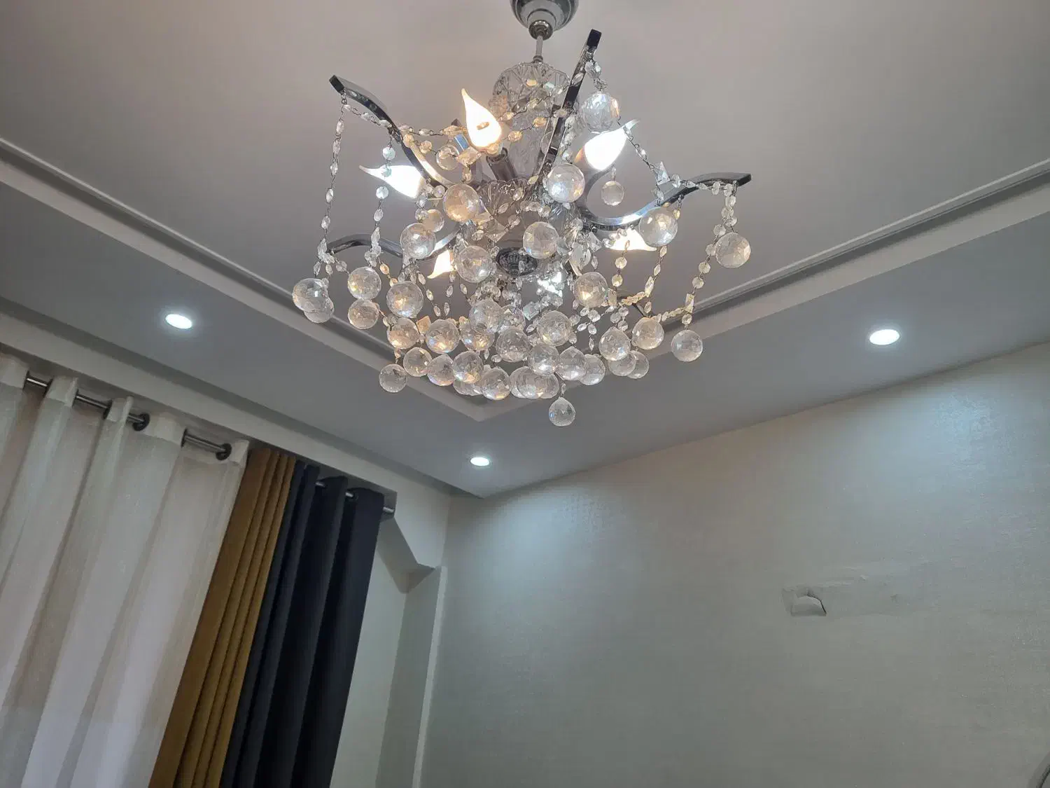 یک جفت لوستر کریستالی|لوستر و چراغ آویز|مشهد, زیبا شهر|دیوار