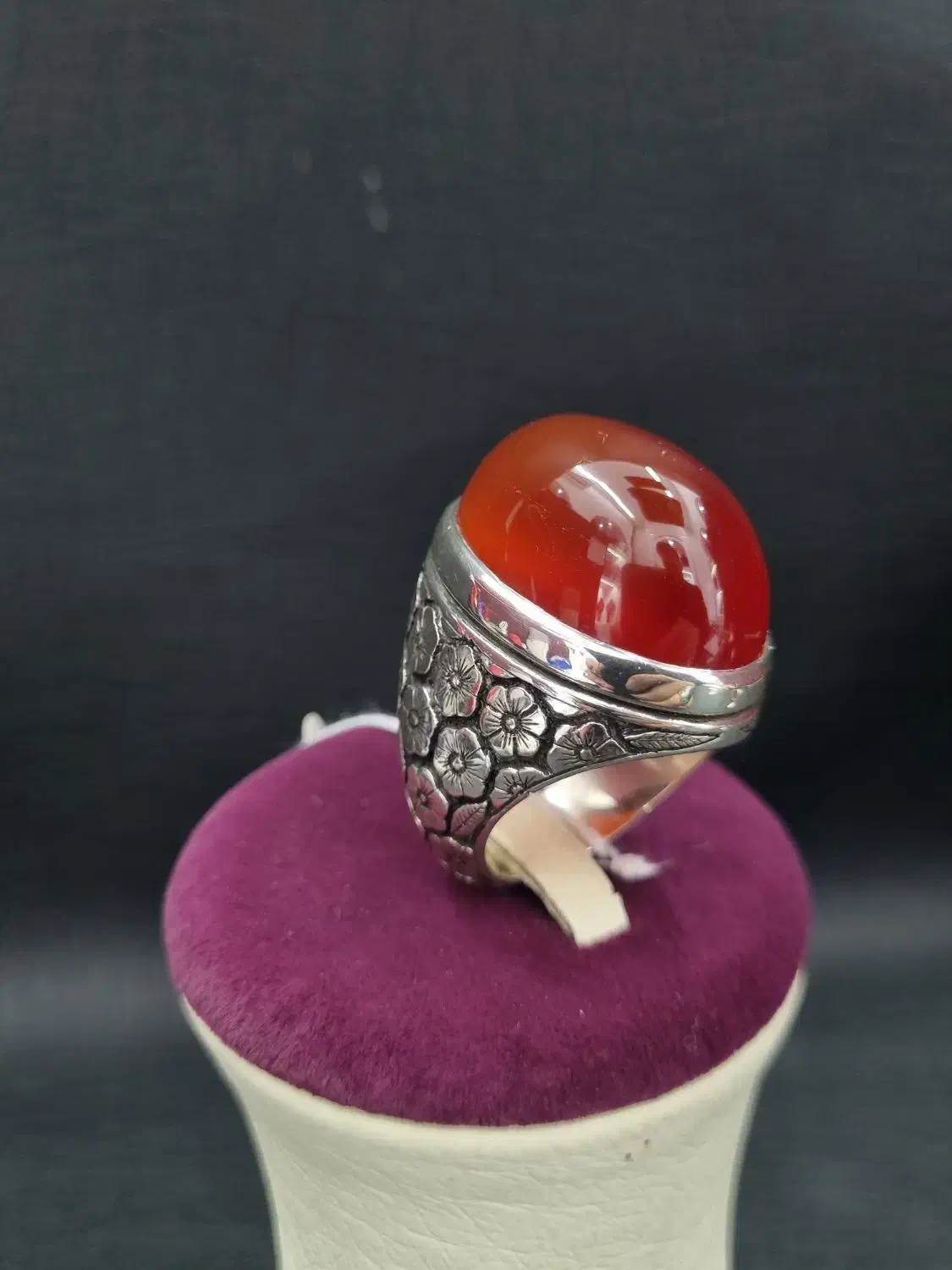 انشگتر نقره/عقیق/مالاکیت/دست ساز|جواهرات|آباده, |دیوار