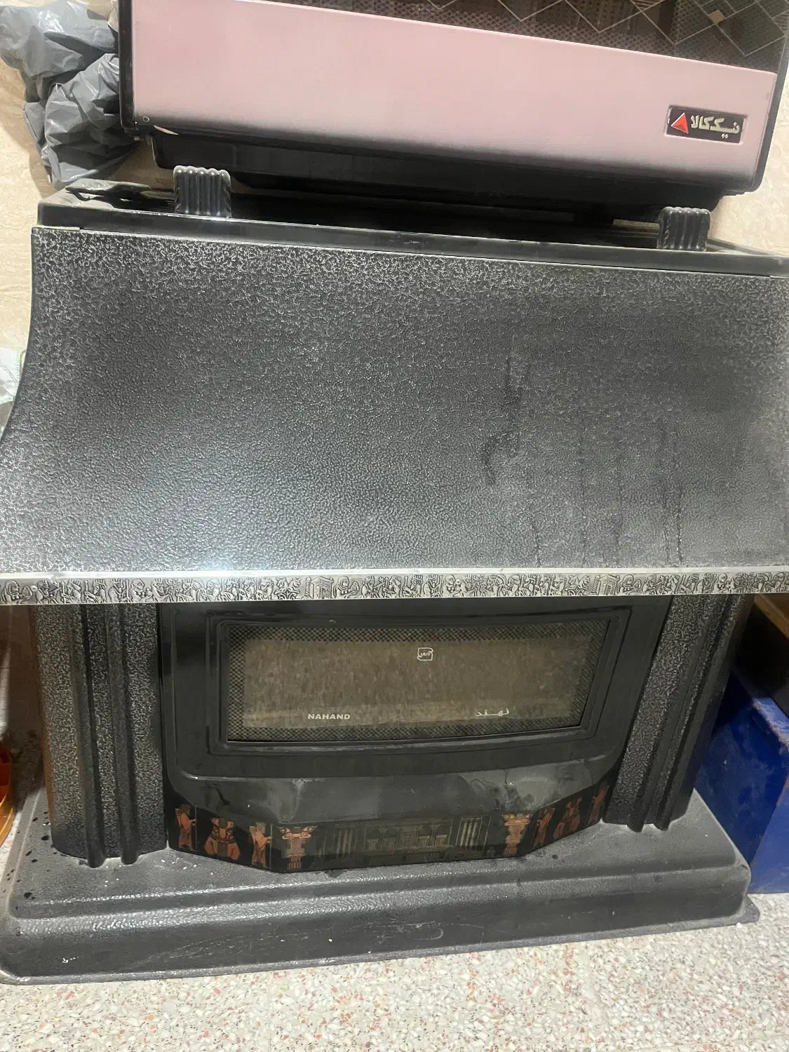 بخاری طرح شومینه|بخاری، هیتر، شومینه|هشتگرد, شهرک راه آهن|دیوار