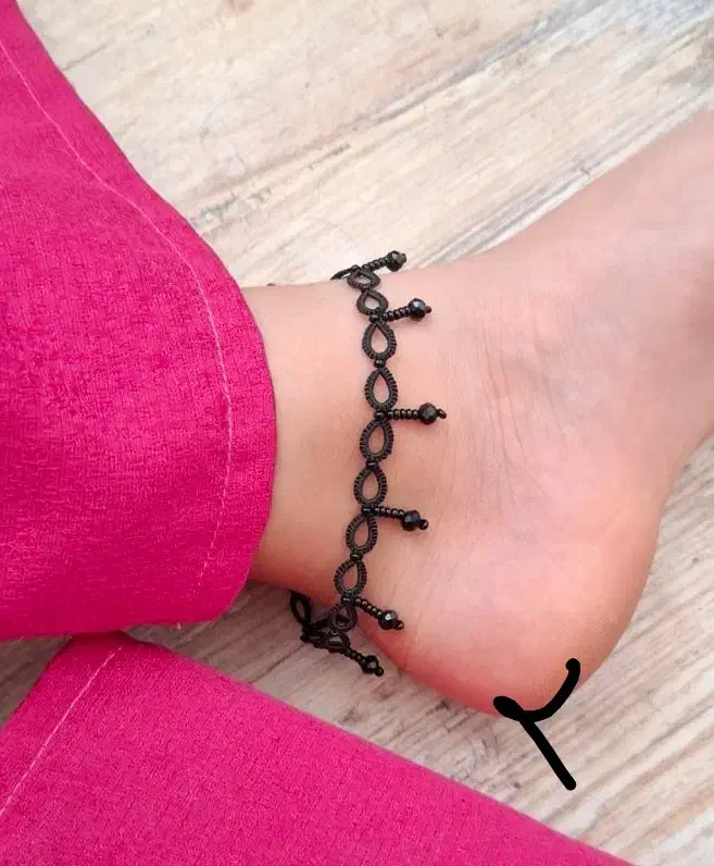 پابندهای دستبافت گیپوربافی|زیورآلات و اکسسوری|حمیدیا, |دیوار