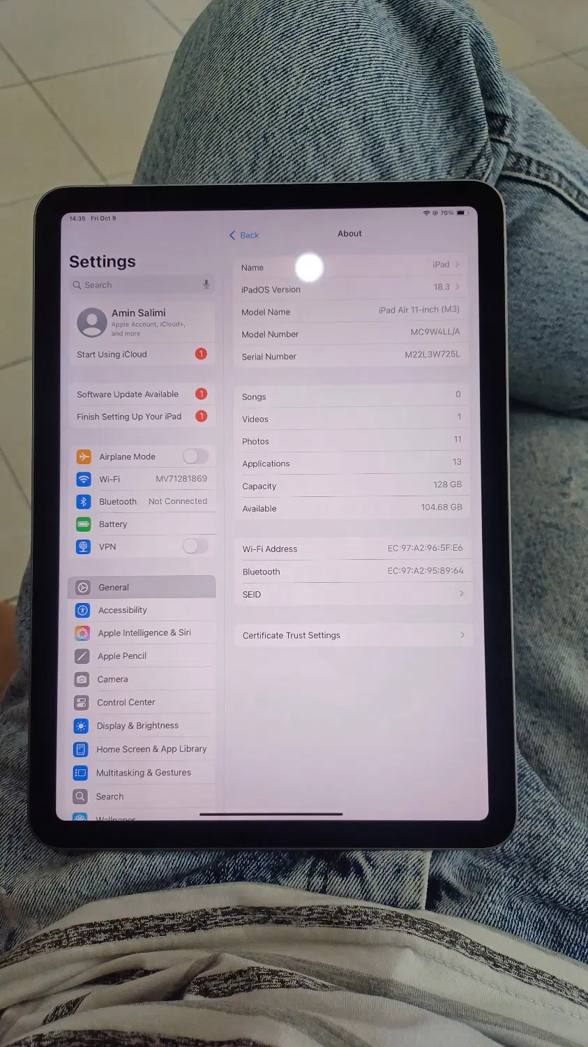 ipad Air 11 m3 2025|تبلت|تهران, زاهد گیلانی|دیوار