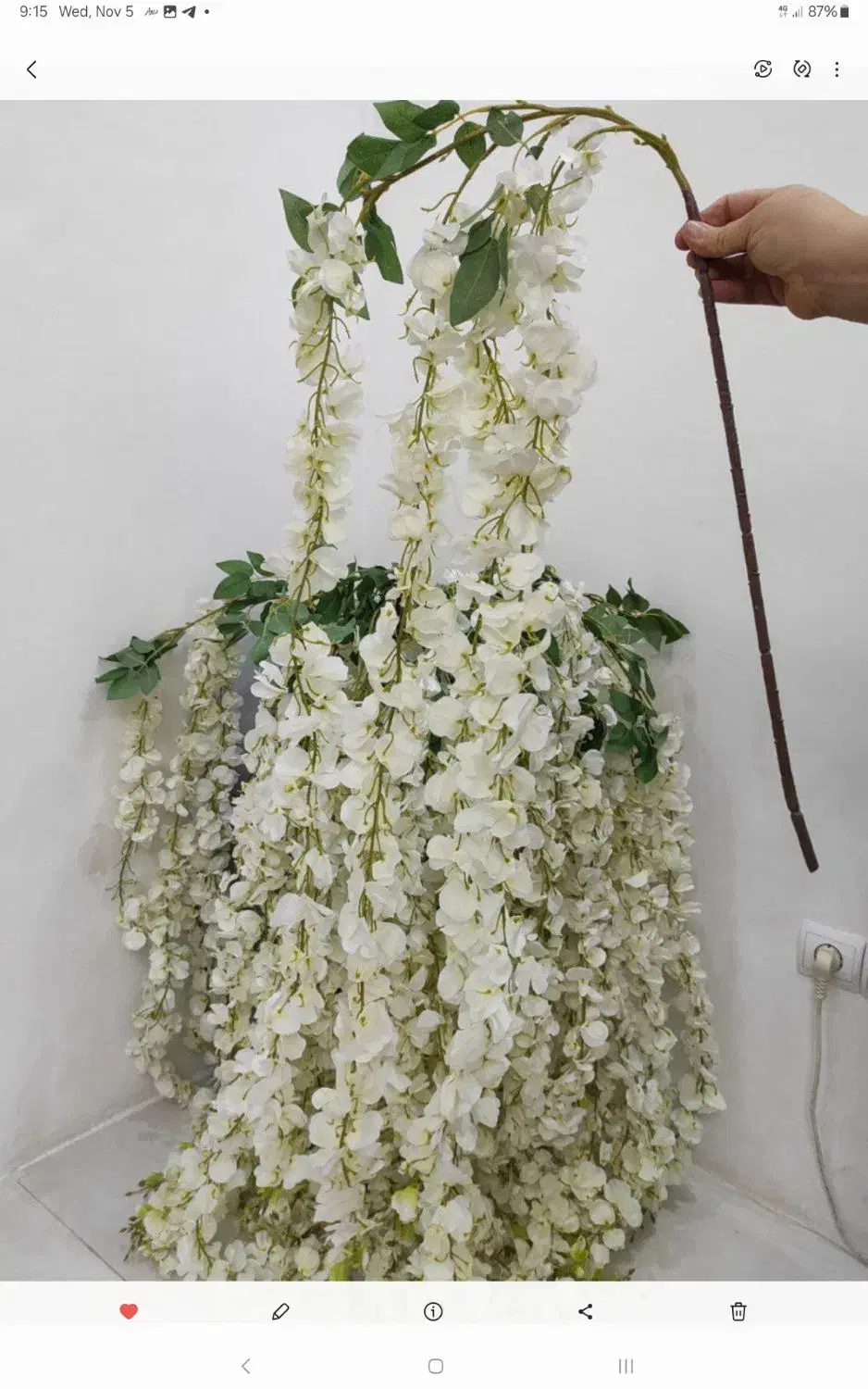 گل آبشاری|گل مصنوعی|پاکدشت, پاکدشت (مامازند)|دیوار