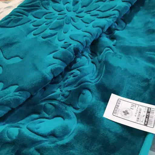 پتو گلبافت طرح گل برجسته تک رنگ - کله غازی|رختخواب، بالش، پتو|گنبد کاووس, |دیوار