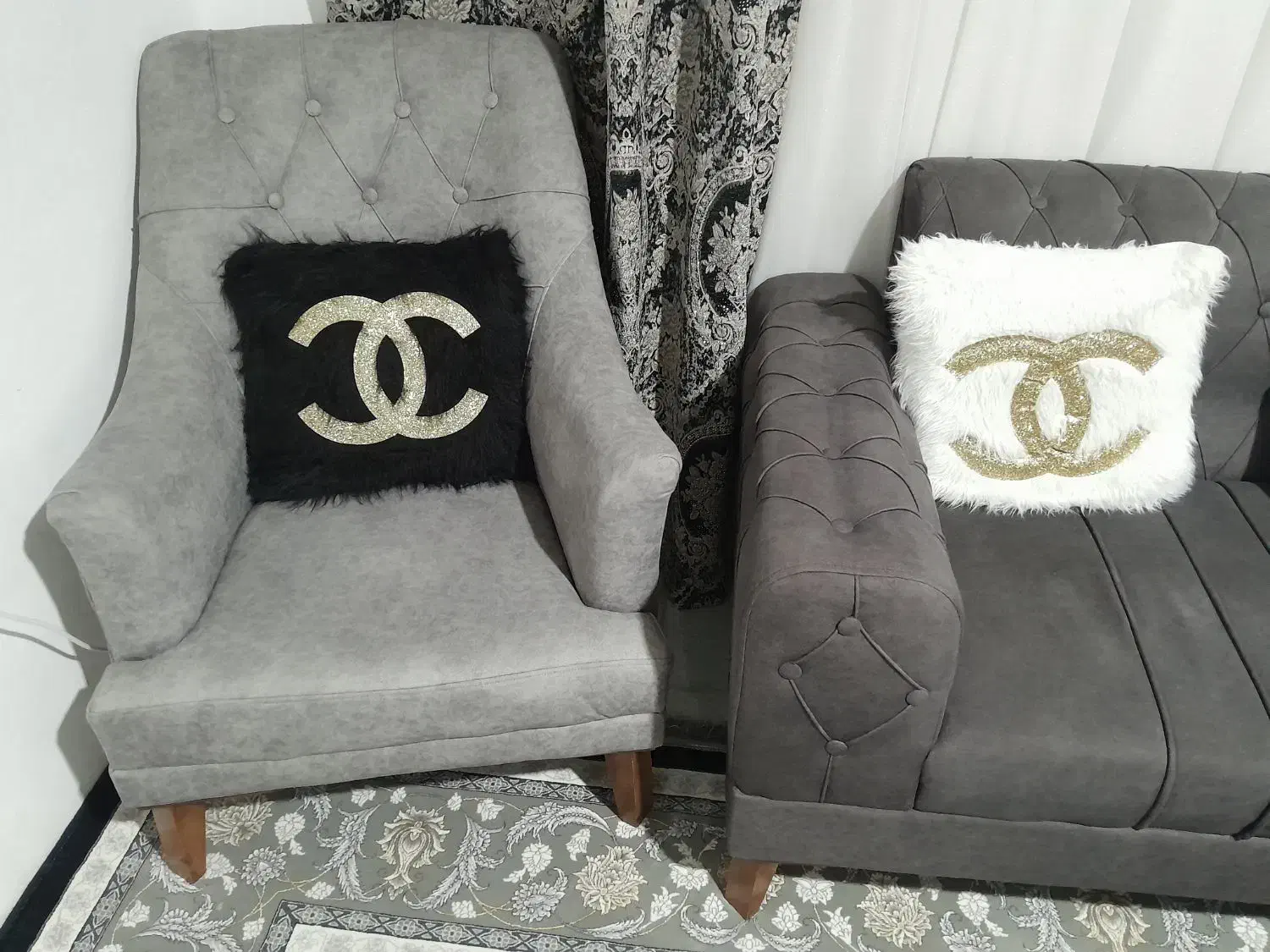 مبل ۹ نفره|مبلمان خانگی و میز عسلی|پرند, فاز ۶|دیوار