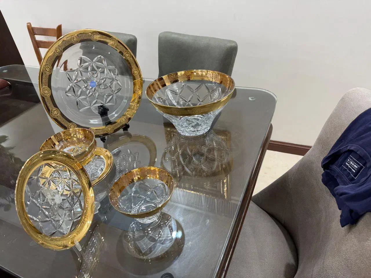 ست آجیل خوری برند DecOrium با آبکاری طلای 24 عیار|صنایع دستی و سایر لوازم تزئینی|تهران, سازمان آب|دیوار