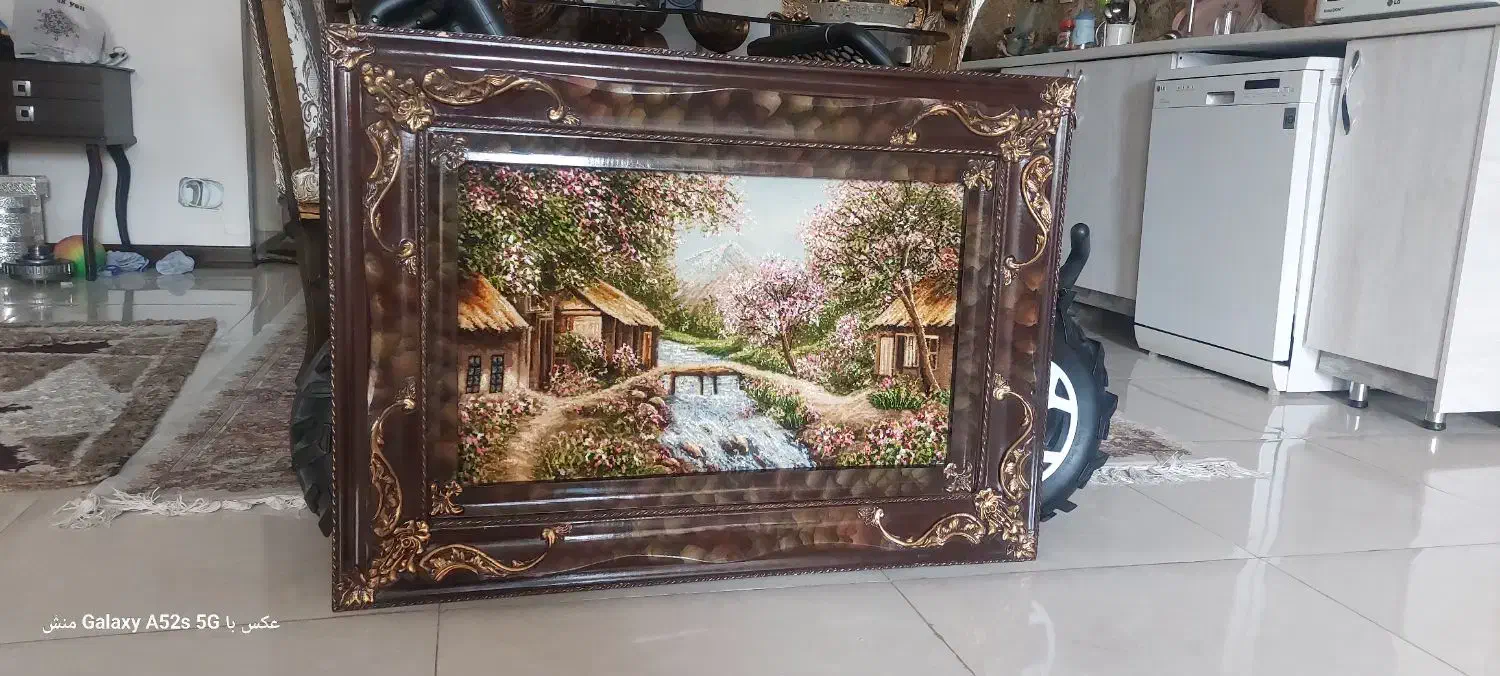 تابلو فرش چله ابریشم|تابلو فرش|اصفهان, چرخاب|دیوار