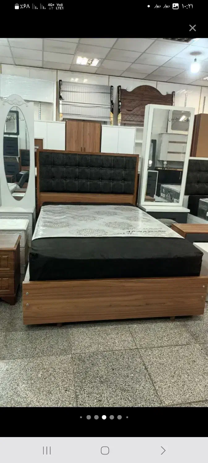 تخت عرض ۱۲۰ یک ونیم نفره مدل ویدایی|تخت و سرویس خواب|الوند, |دیوار