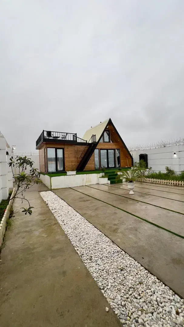 کلبه سوئدی با جکوزی ۱۰ نفره ویو شالیزار|اجارهٔ کوتاهمدت ویلا و باغ|رشت, شالکو|دیوار