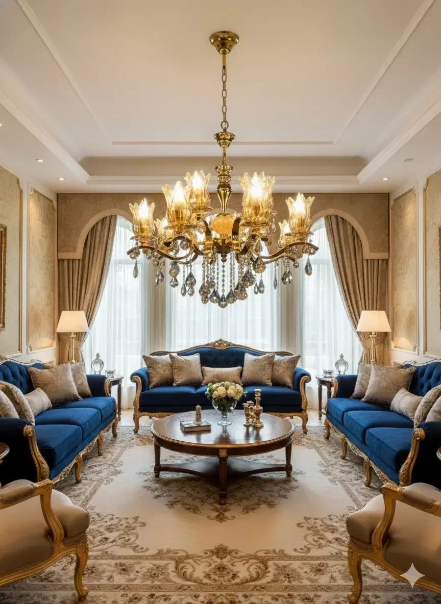 لوستر ۱۲ شعله (شاخه مرغابی)|لوستر و چراغ آویز|ارومیه, |دیوار