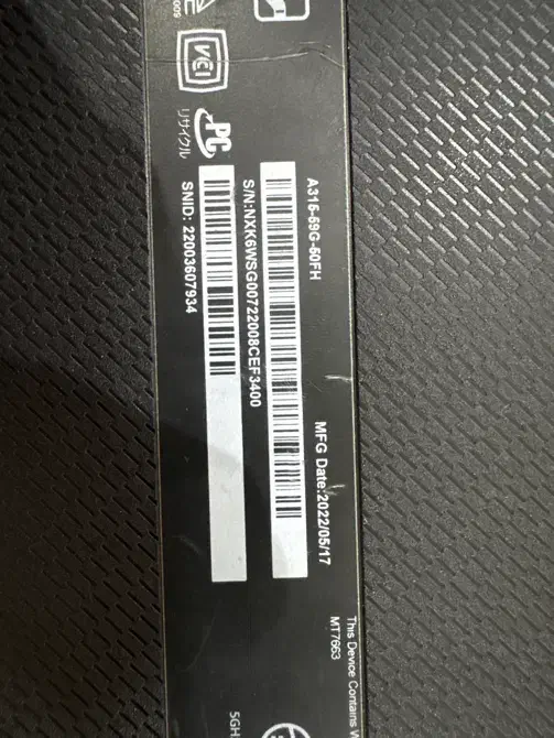 Acer A315 59G 50FH|رایانه همراه|تهران, پونک|دیوار