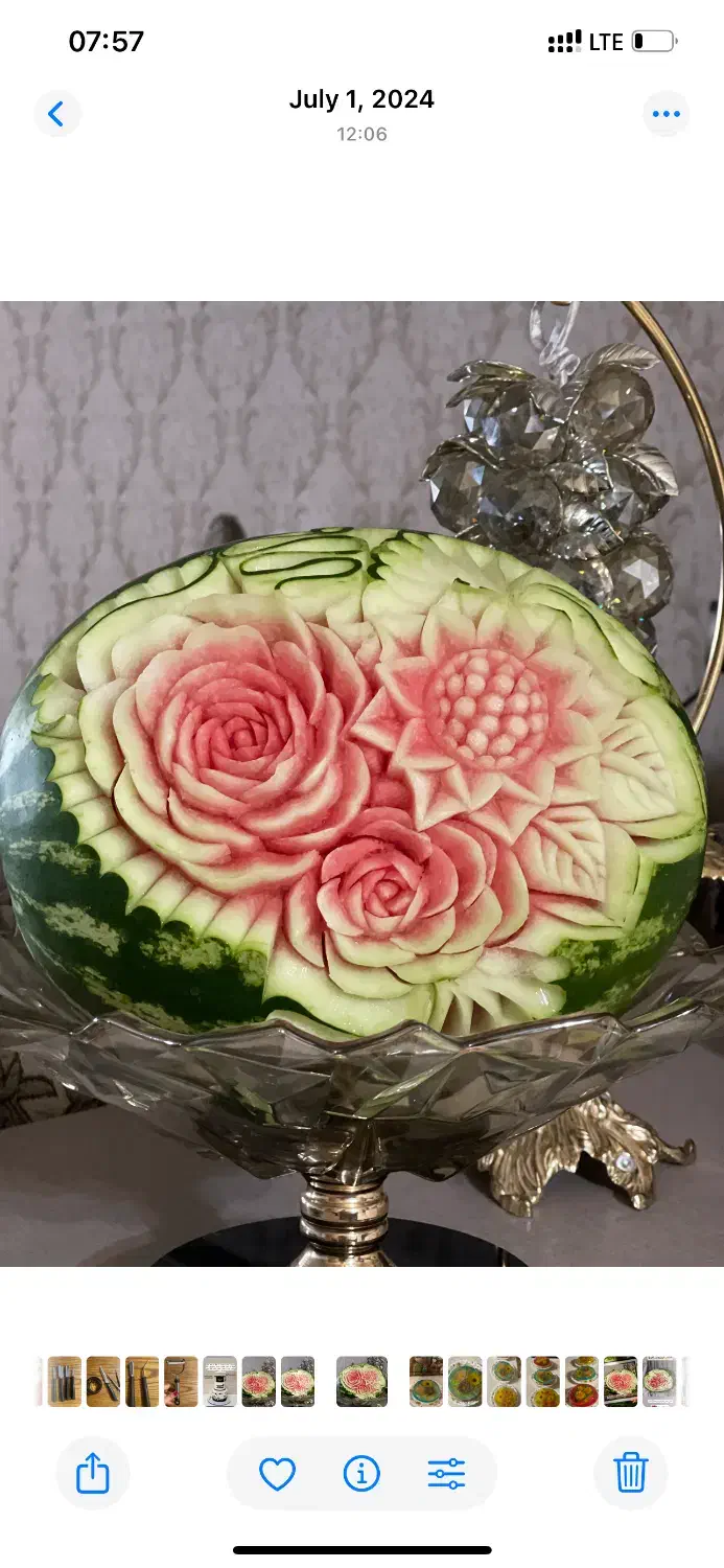 حکاکی هندوانه سبد میوه ویژه شب یلدا|خدمات پذیرایی، مراسم|شیراز, رحمت‌آباد|دیوار