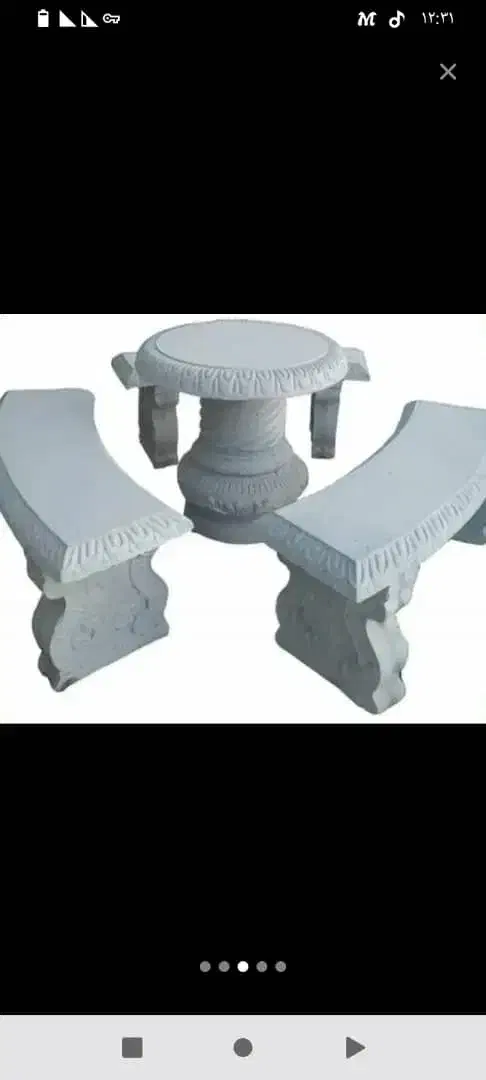 نیمکت صندلی سنگی|صندلی و نیمکت|خمینیشهر, |دیوار