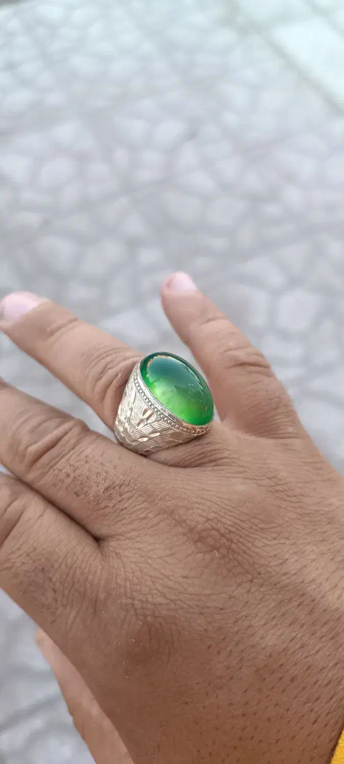 انگشتر عقیق سبز عین الحور|جواهرات|پرند, فاز ۶|دیوار