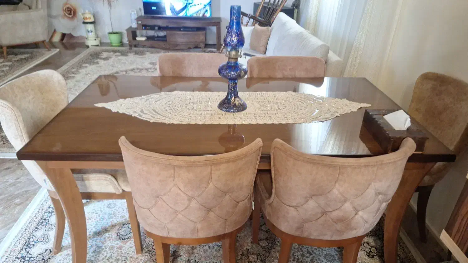 میز غذا خوری ۶ نفره چستر|میز و صندلی غذاخوری|بندر انزلی, پیل علی باغ|دیوار
