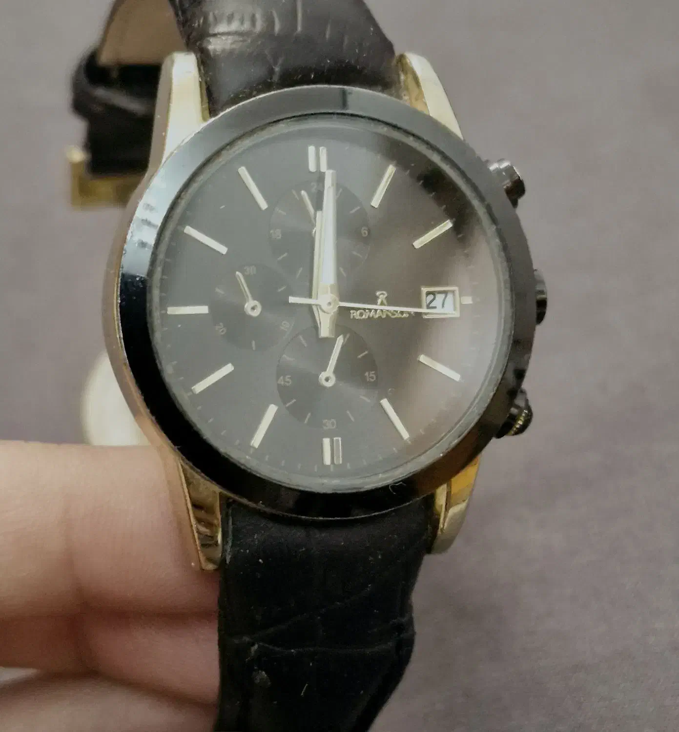 ساعت رومانسون مشکی تقویم دار زنانه|ساعت|کرمان, |دیوار