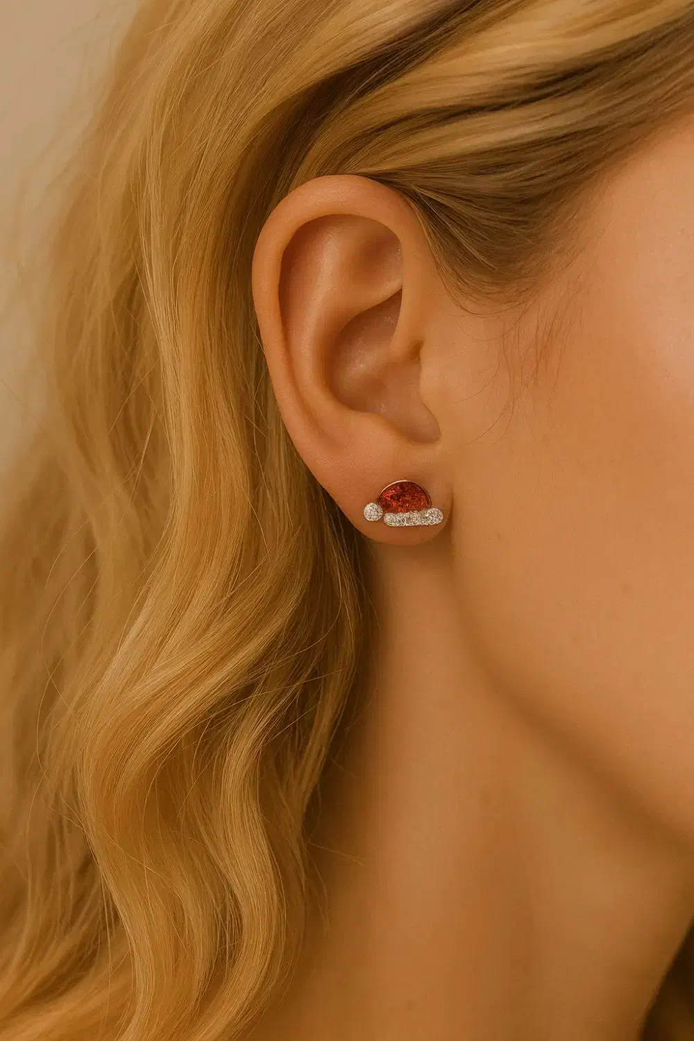 گوشواره نقره کلاه بابانوئل|جواهرات|تهران, بازار|دیوار