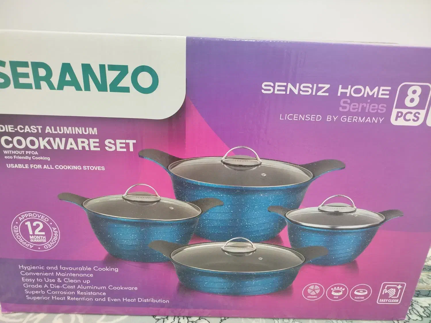 سرویس قابلمه 8پارچه سرانزو با کیفیت و قیمت مناسب|ظروف پخت‌وپز|بیرجند, |دیوار