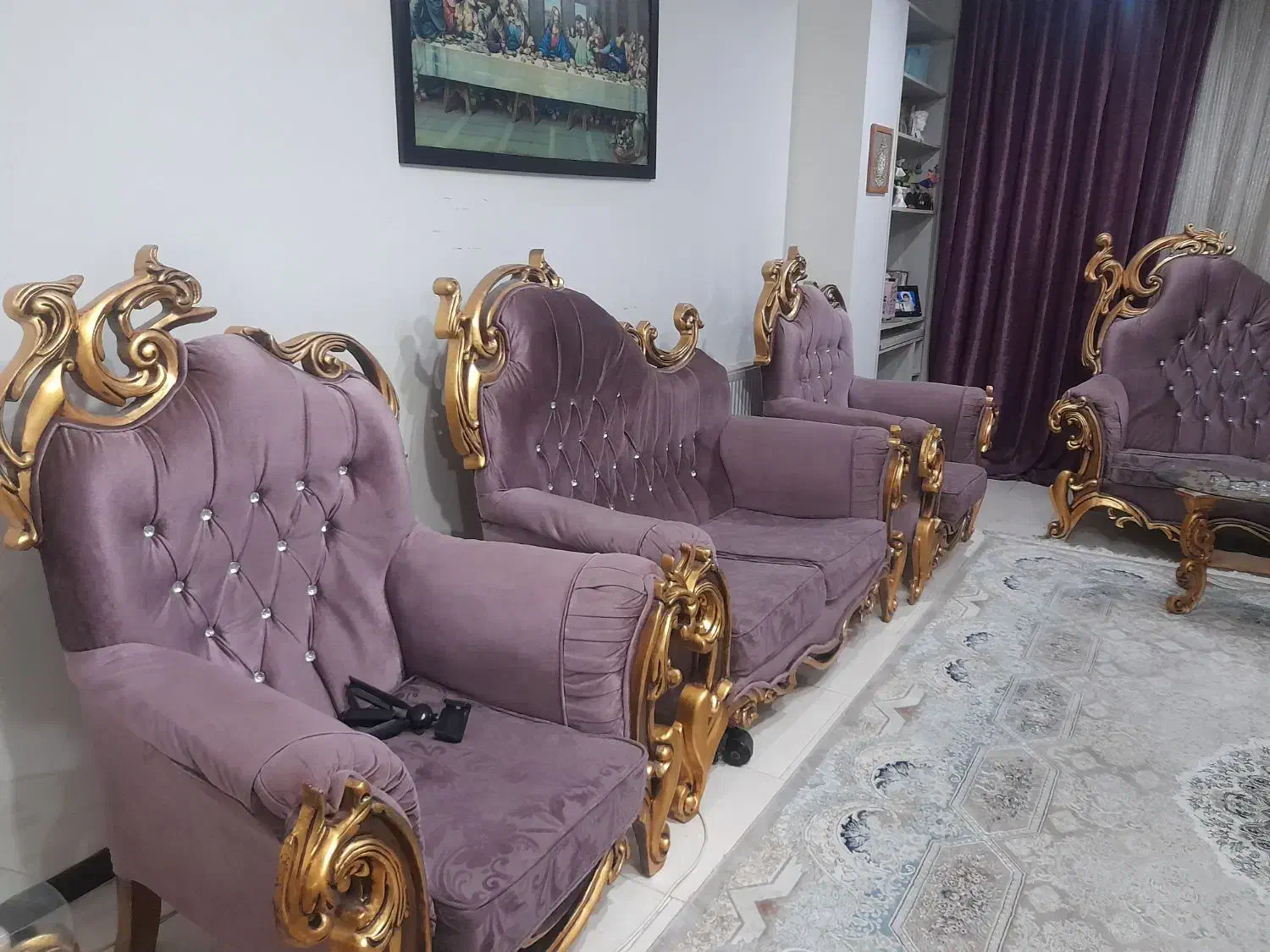 مبل ۷نفره ،استیل با میز و عسلی  تمیز  وشیک ،|مبلمان خانگی و میز عسلی|تهران, تهرانسر شرقی|دیوار