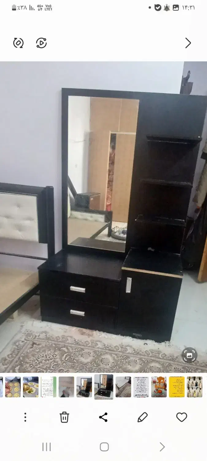 فروش یک عدد تخت یک نفره.. کمد و تابلو|تخت و سرویس خواب|اسفراین, |دیوار