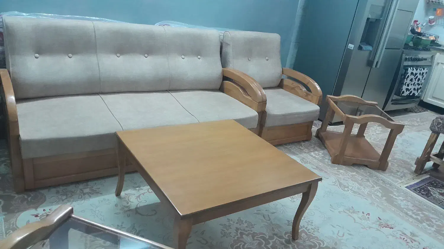 مبل راحتی ۷نفره سالم بدون ایراد قیمت ۲۰میلیون|مبلمان خانگی و میز عسلی|رینه, |دیوار