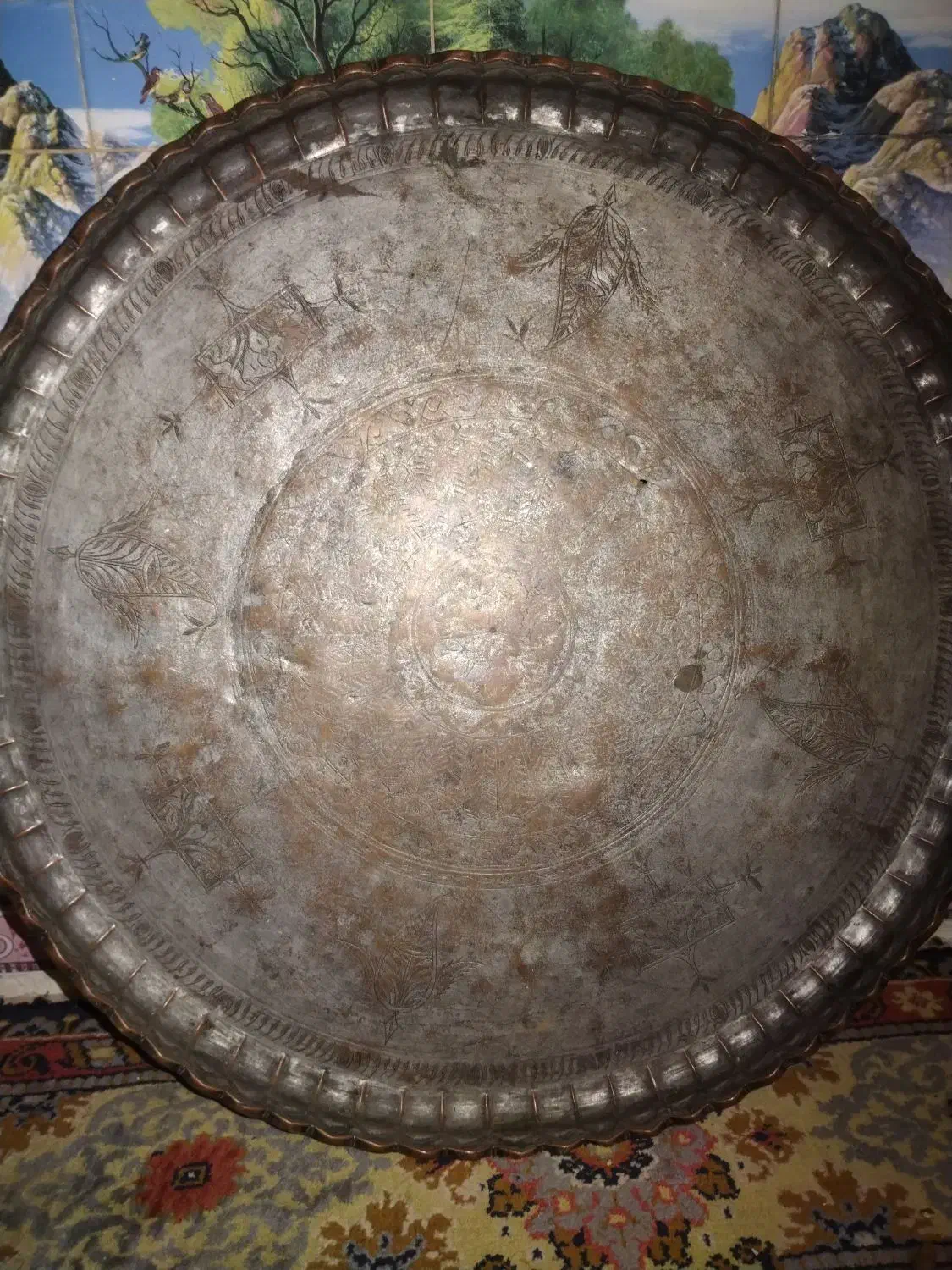 مجمعی (سینی مس)|کلکسیون اشیاء عتیقه|باسمنج, |دیوار