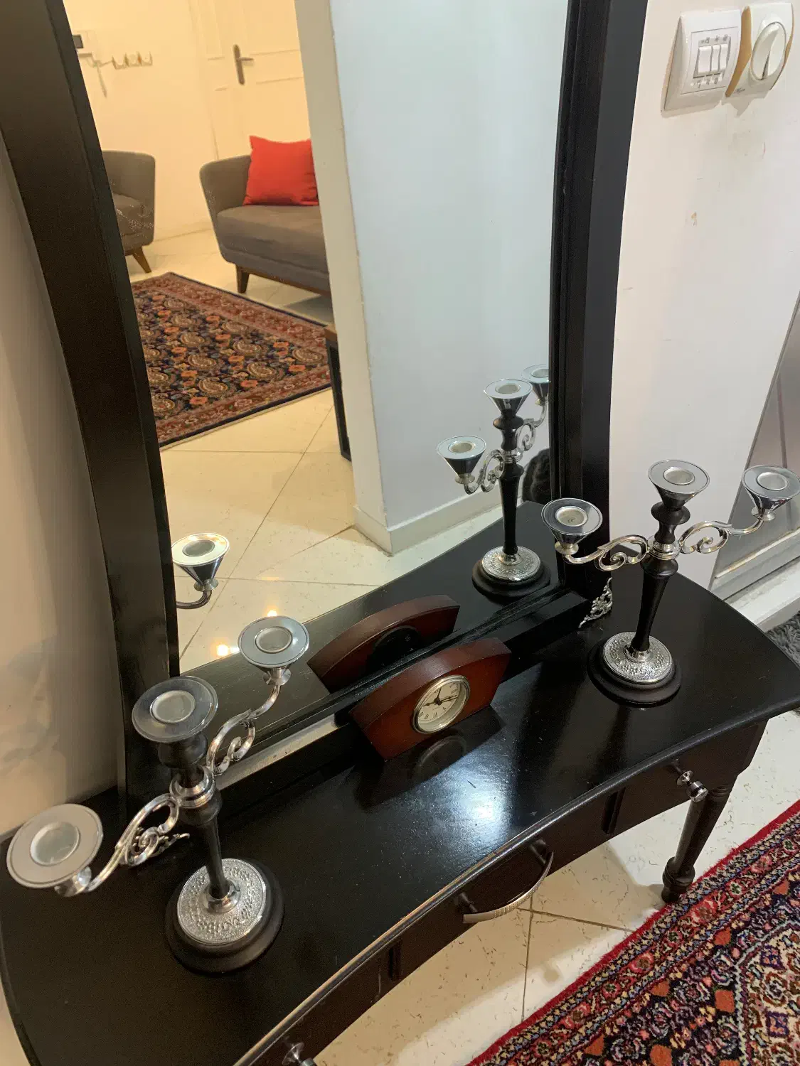 آینه و شمعدان|آینه|سنندج, |دیوار