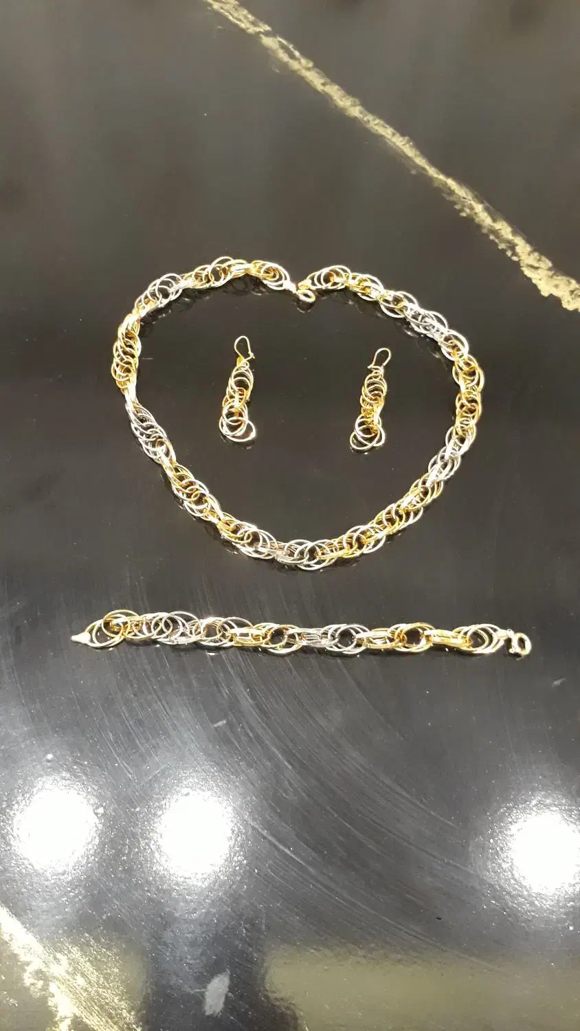 سرویس طلای کاملا نو مدل شنل .|جواهرات|زنجان, |دیوار