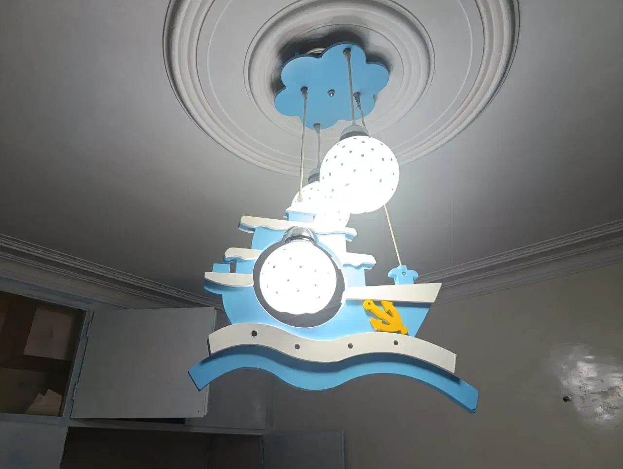 لوستر اتاق کودک چوبی|لوستر و چراغ آویز|تهران, هفت حوض|دیوار