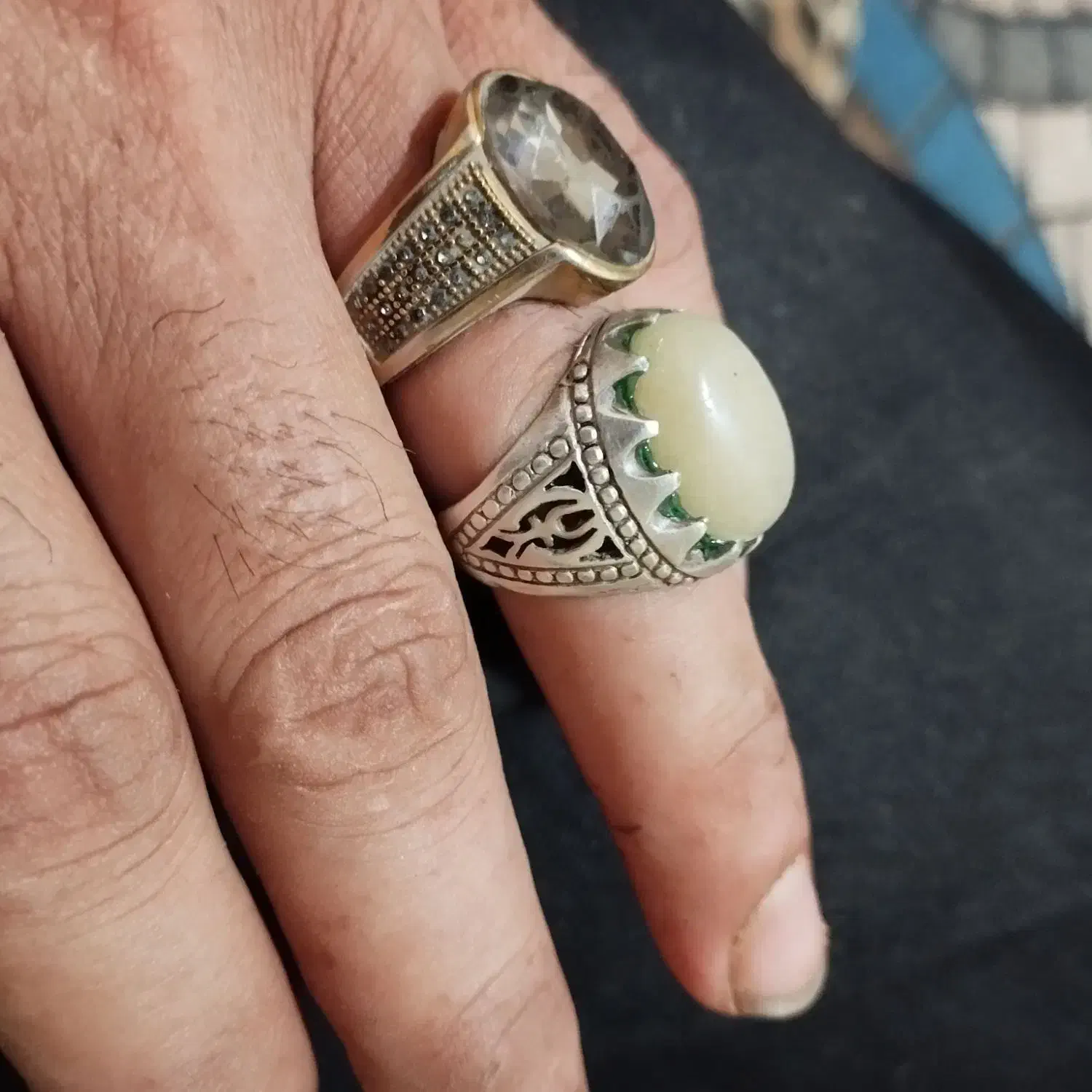 فروش انواع انگشتر کلکسیونی با سنگ رکاب قدیمی|جواهرات|بندرعباس, |دیوار