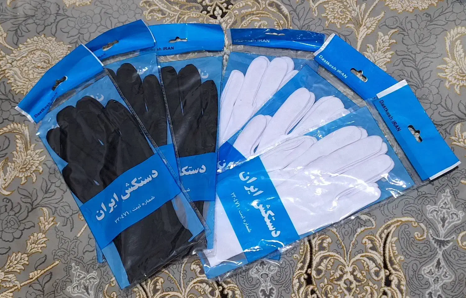 دستکش نخی زنانه در دو رنگ سفید و مشکی|لباس|محمدیه-قزوین, |دیوار