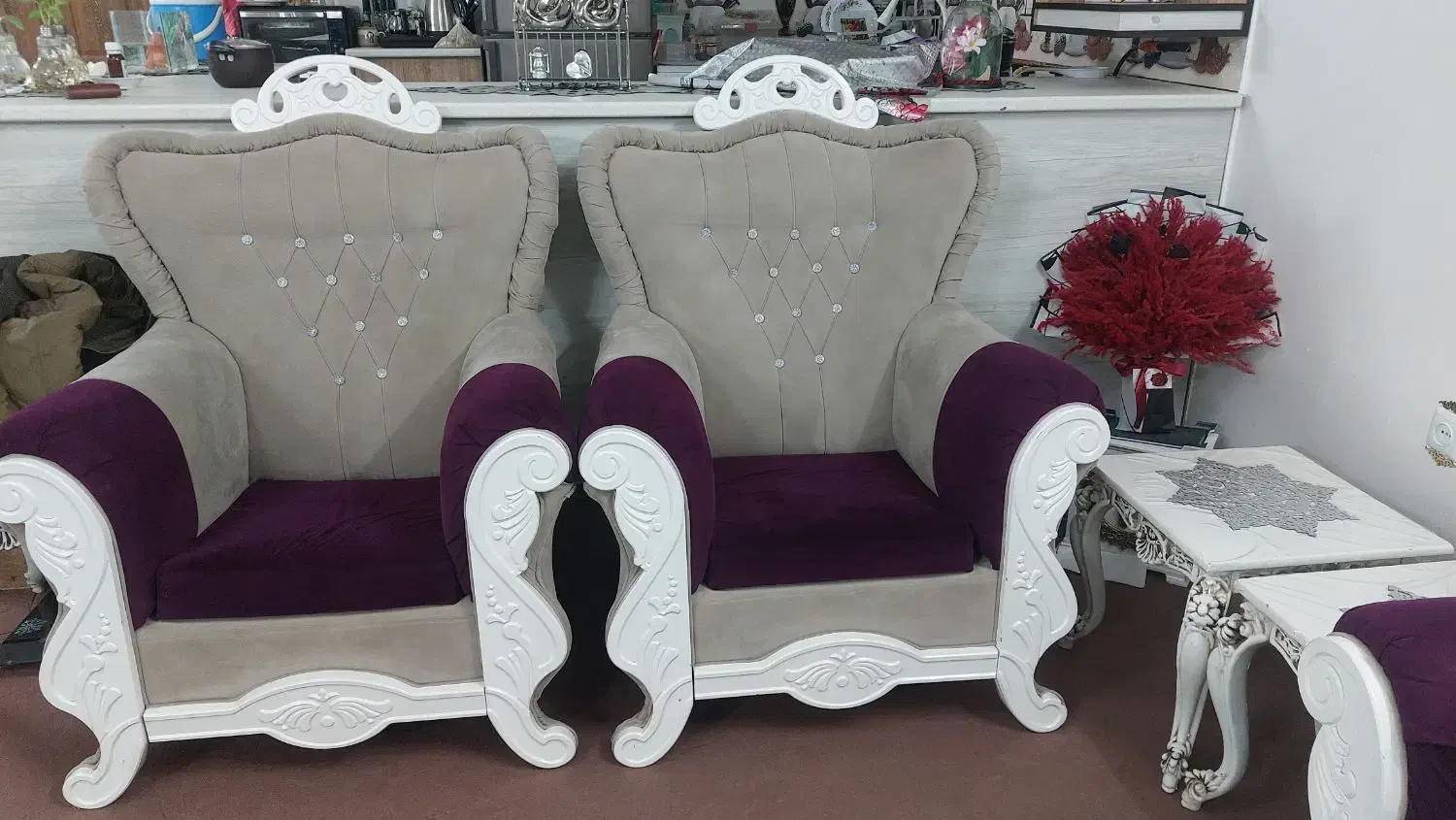 مبل نیمه استیل ۷نفره|مبلمان خانگی و میز عسلی|قم, سید معصوم|دیوار