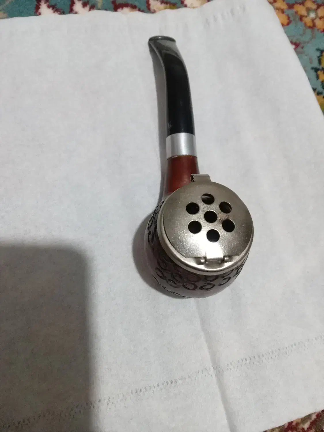 پیپ چوبی طرح دار|کلکسیون اشیاء عتیقه|مراغه, |دیوار