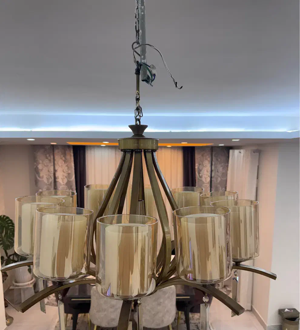 لوستر 10شاخه|لوستر و چراغ آویز|فردیس, داوری|دیوار