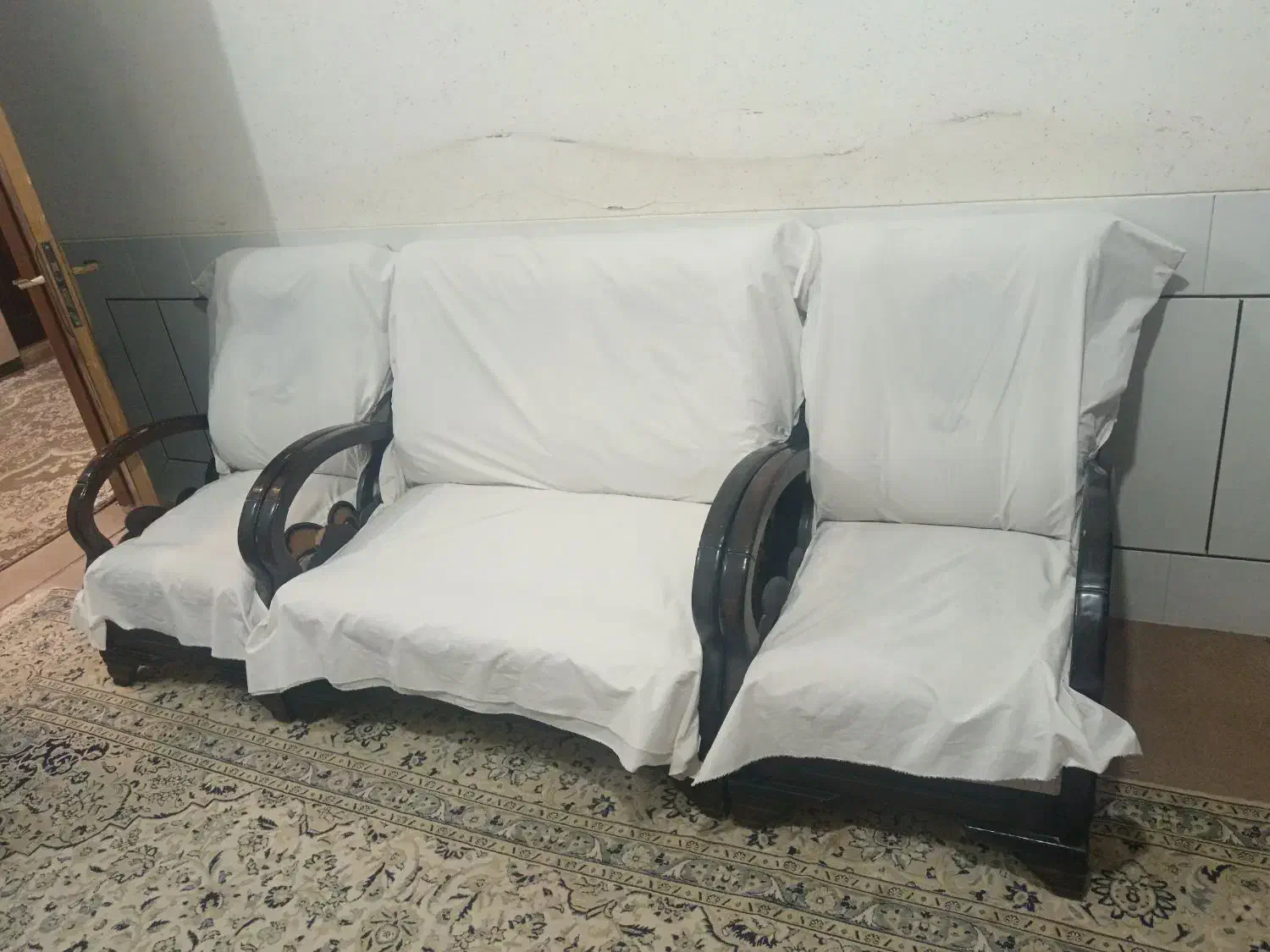 مبل چوبی، هشت نفره|مبلمان خانگی و میز عسلی|نجف‌آباد, امیرآباد|دیوار