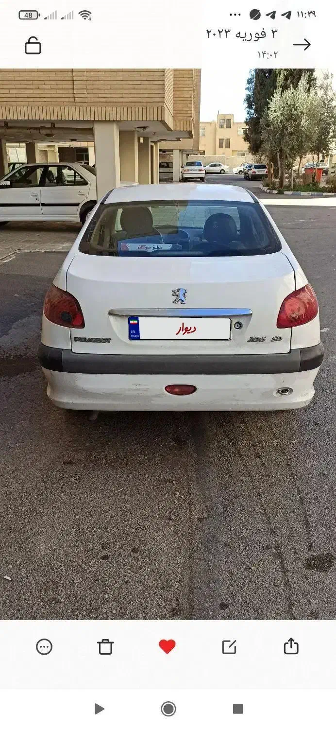 پژو ۲۰۶ v20|خودرو سواری و وانت|شاهینشهر, طالقانی|دیوار