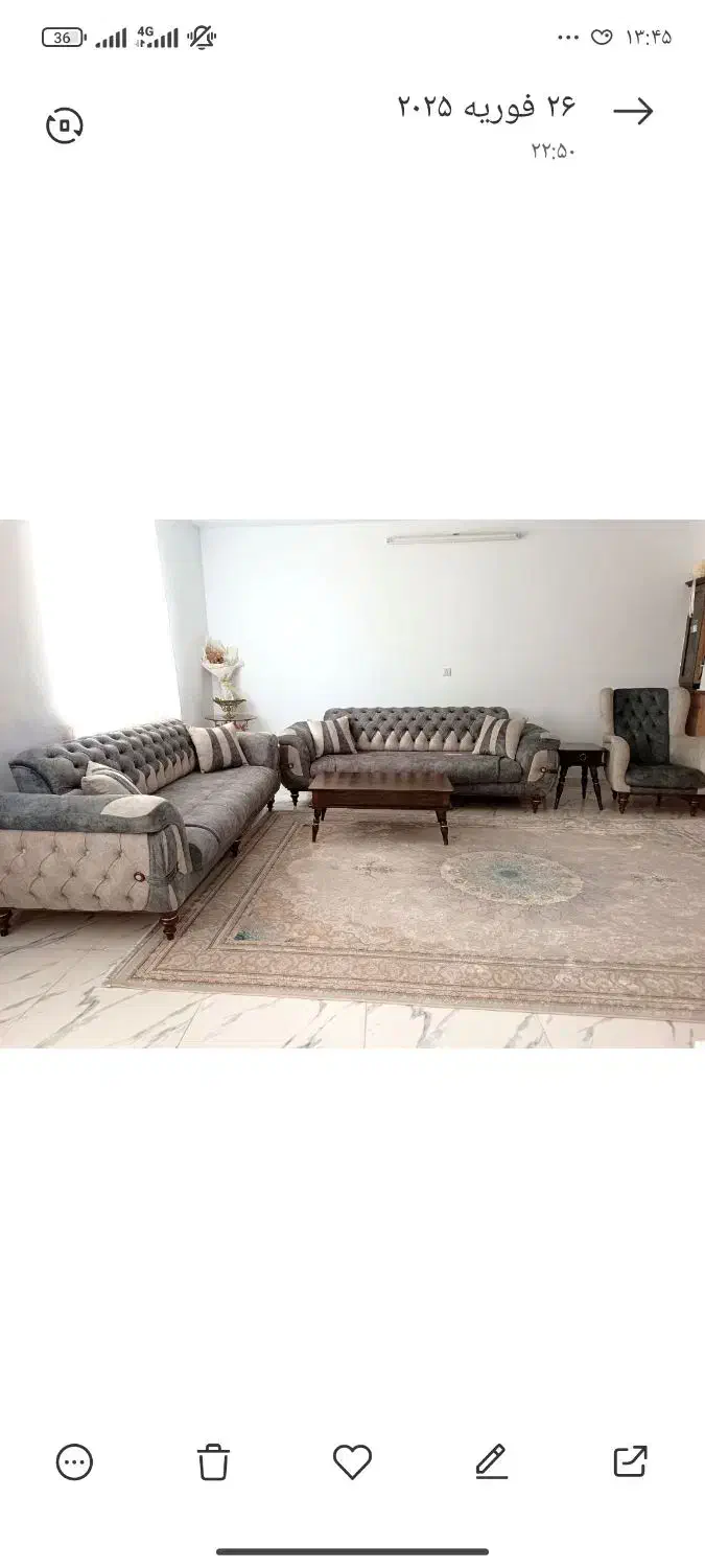 مبل ۸نفره راحتی مکانیزم تختشو مدل چسترآیسل|مبلمان خانگی و میز عسلی|بومهن, |دیوار