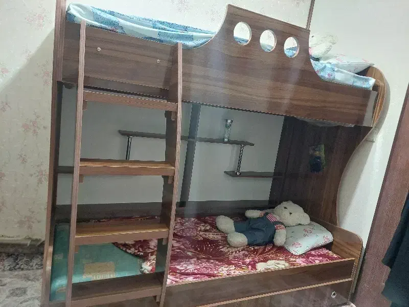 تخت دو طبقه نوجوان درجه یک|تخت و سرویس خواب|اصفهان, شهشهان|دیوار