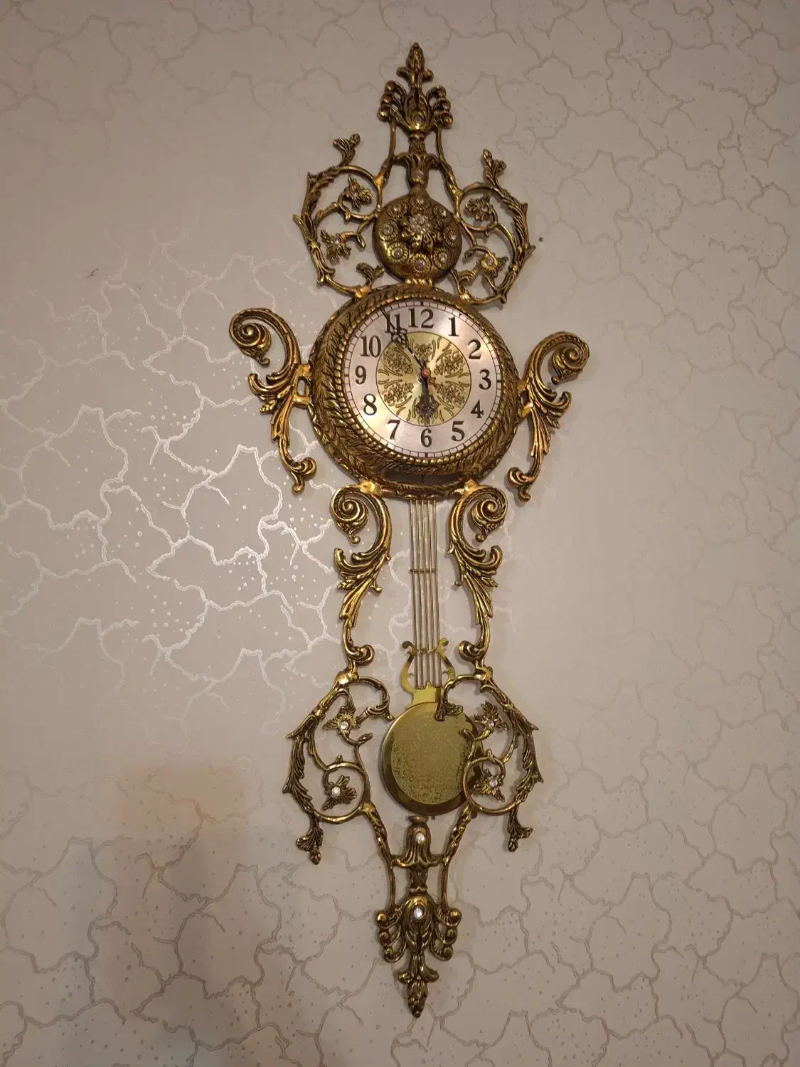 ساعت برنز پاندولدار|ساعت دیواری و تزئینی|اردبیل, |دیوار