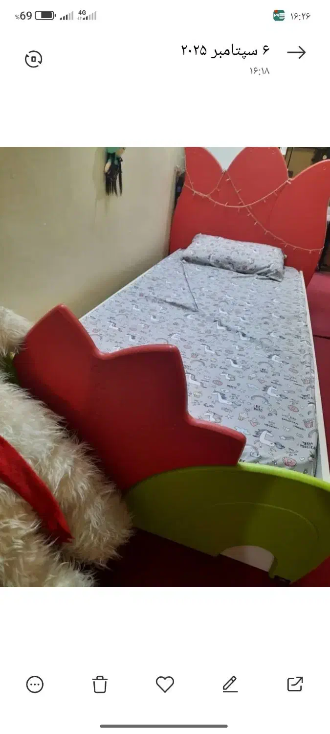 تخت و کمد نوجوان دخترونه ،دوچرخه سالم و در حد|تخت و سرویس خواب|قائم‌شهر, |دیوار