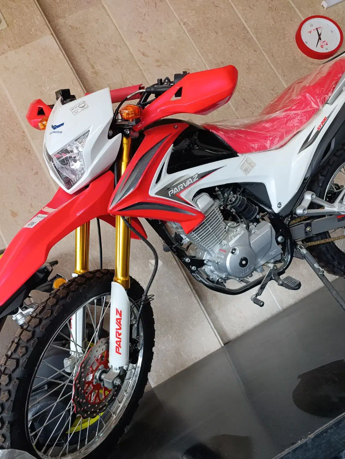 موتور|موتورسیکلت|آبسرد, |دیوار