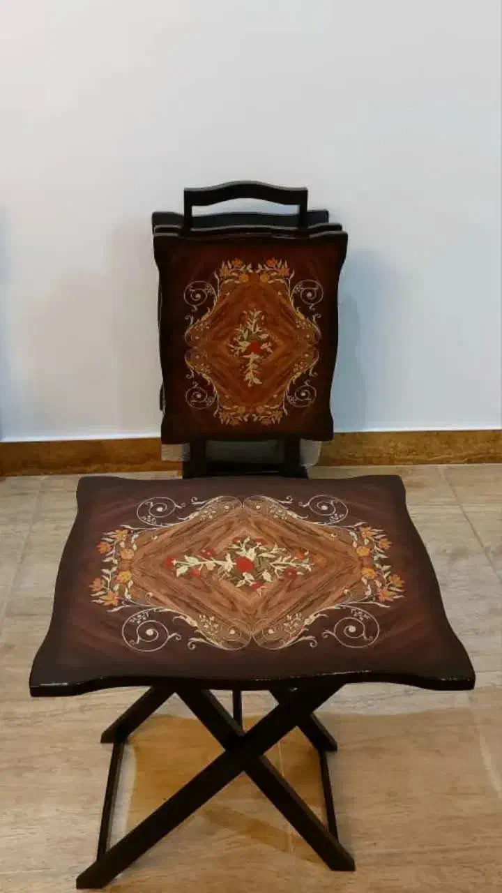 میز عسلی ۴ تایی تاشو کمجا،چوب MDF براق|مبلمان خانگی و میز عسلی|تالش, تالش|دیوار